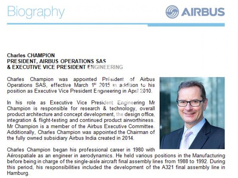 Charles Champion, Airbus