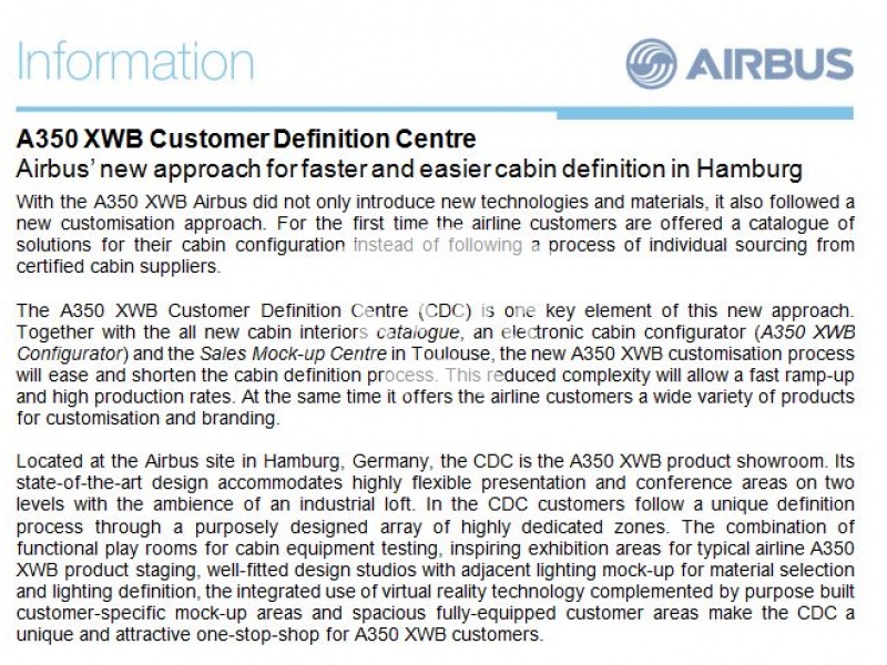 Airbus’ new approach for faster and easier cabin definition