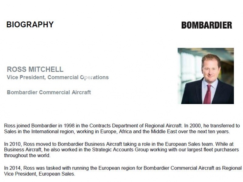 Ross Mitchell, Bombardier Commercial Aircraft