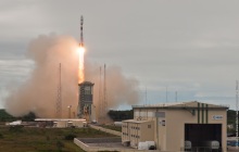 Soyuz Rocket Launches O3b Satellites HD Photo - ASDS Media Bank