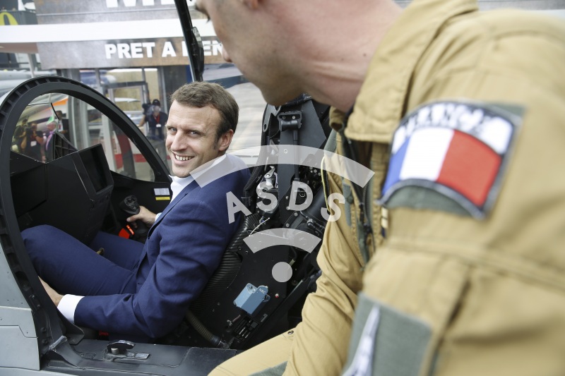 E. Macron at Paris Airshow 2015