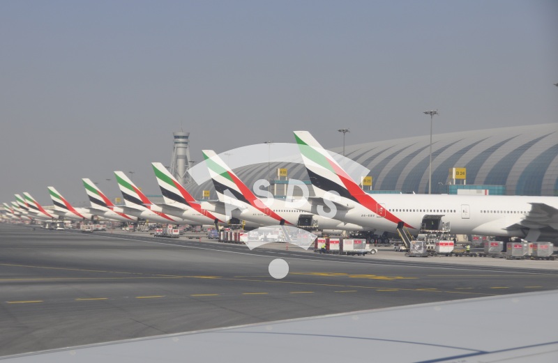 Emirates terminal at Dubai International Airport