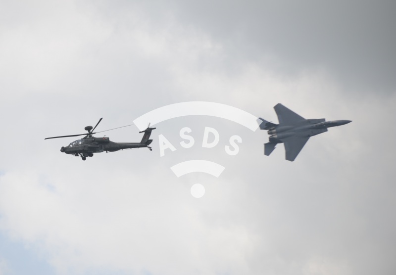 F-15 SG and AH-64 D of the RSAF