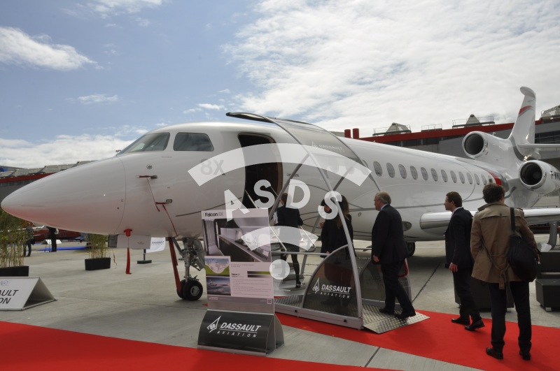 Falcon 8X exhibited at EBACE 2016