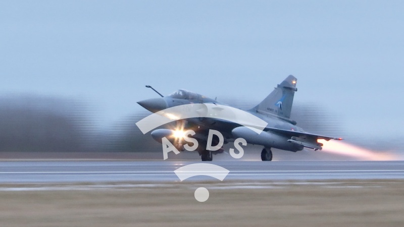 Mirage 2000-5F take off from Lithuania