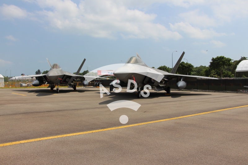 Two F-22 at Singapore Airshow 2018
