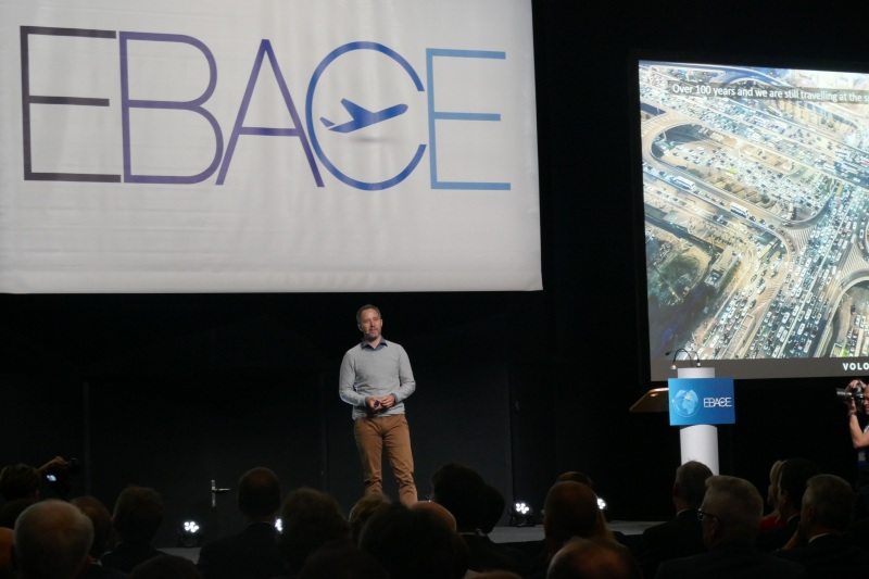 Volocopter CEO Florian Reuter at EBACE 2019