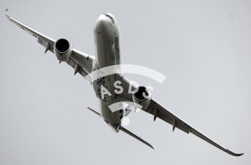 Airbus A350-1000 in flight at PAS 2019