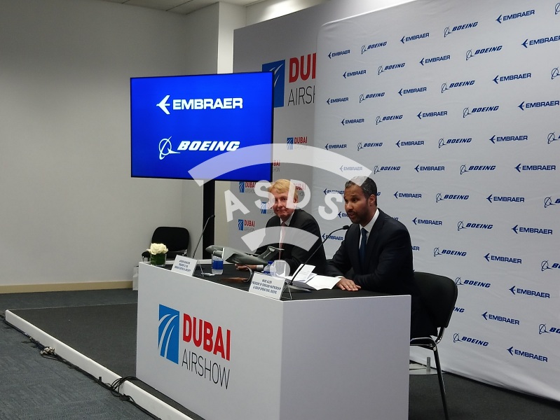 Boeing and Embraer Press Conference at the Dubai Airshow